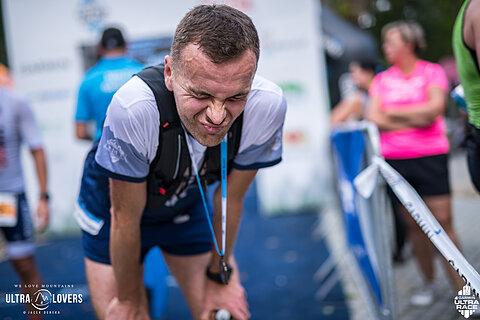 Rafał počas Garmin Ultra Race Radków 2022