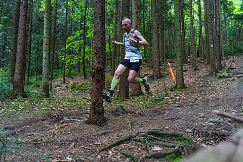 Konrad počas Garmin Ultra Race Myślenice 2023