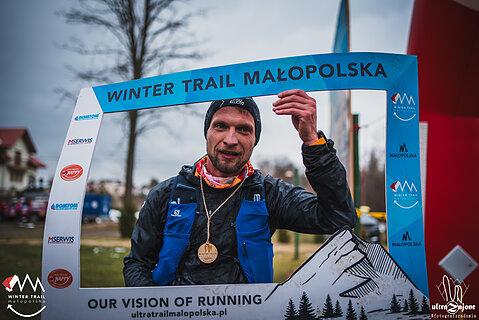 Jarosław počas Winter Trail Małopolska 2023