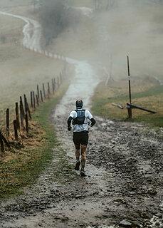 Michał počas Baran Trail Race Zima 2024