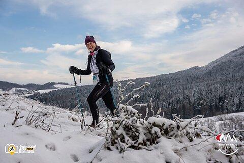Katarzyna počas Winter Trail Małopolska 2024