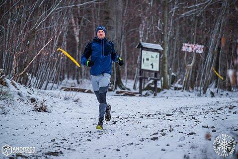 Michał počas Górski Zimowy Maraton Ślężański 2025