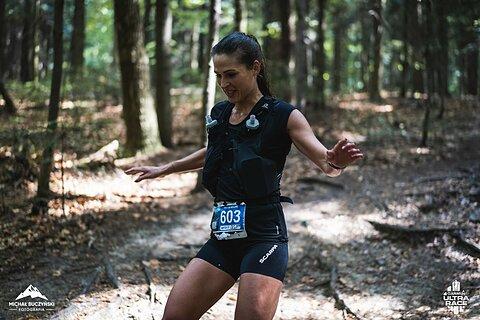 Katarzyna počas Garmin Ultra Race Myślenice 2025