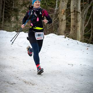 Sabina počas Turbacz Winter Trail 2026