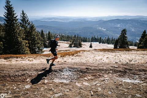 Michał počas Baran Trail Race Zima 2026