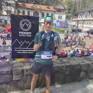Michał počas Pieniny Ultra-Trail 2026